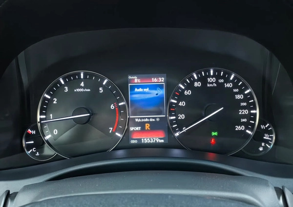 Lexus GS cena 107000 przebieg: 155000, rok produkcji 2016 z Nowogród małe 742